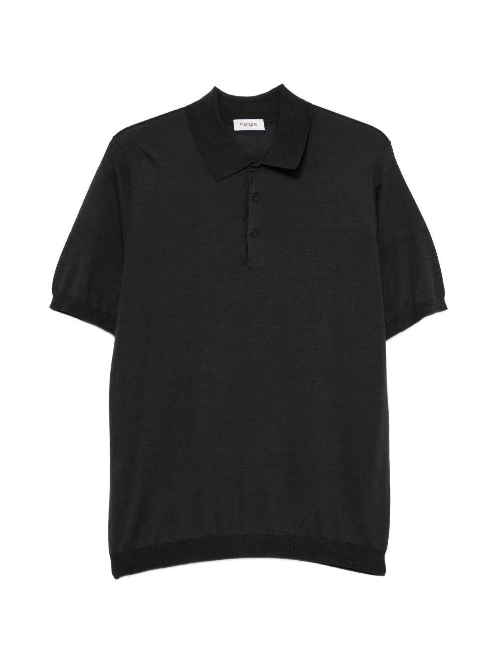 Polo a maniche corte in nero Kangra - uomo 