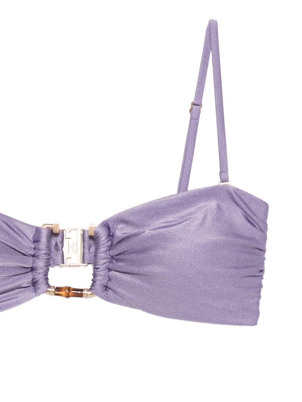 Bikini con bordi in bambù Indra in lilla 