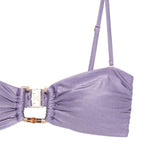 Bikini con bordi in bambù Indra in lilla 