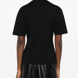 T-shirt con pannelli in raso con volant in nero Simone rocha - donna 