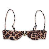 Bikini top con stampa leopardata multicolore Reina Olga - donna 