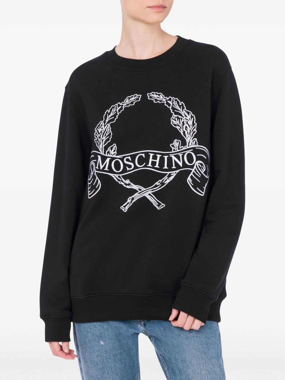 Felpa con stampa in nero Moschino - donna 