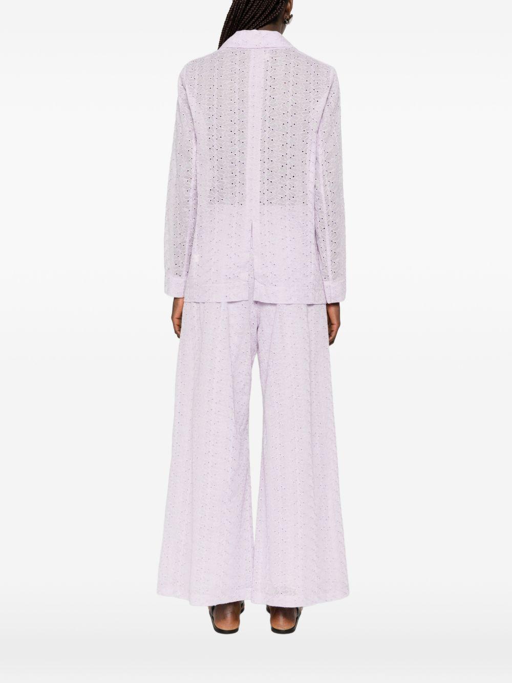 Giacca in broderie-anglaise con cravatta in viola Forte forte - donna 