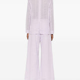 Giacca in broderie-anglaise con cravatta in viola Forte forte - donna 