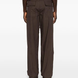 Pantaloni con coulisse dietrich in marrone Rick owens - uomo 