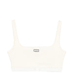 Top crop con logo in bianco Entire studios - donna 