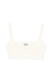 Top crop con logo in bianco Entire studios - donna