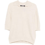 Polo in maglia in avorio Jacquemus - uomo 