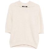 Polo in maglia in avorio Jacquemus - uomo 