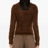 Maglione spazzolato in marrone Ami Paris - donna 