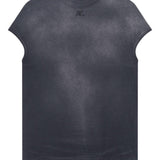 T-shirt con logo in nero Courrèges - donna 