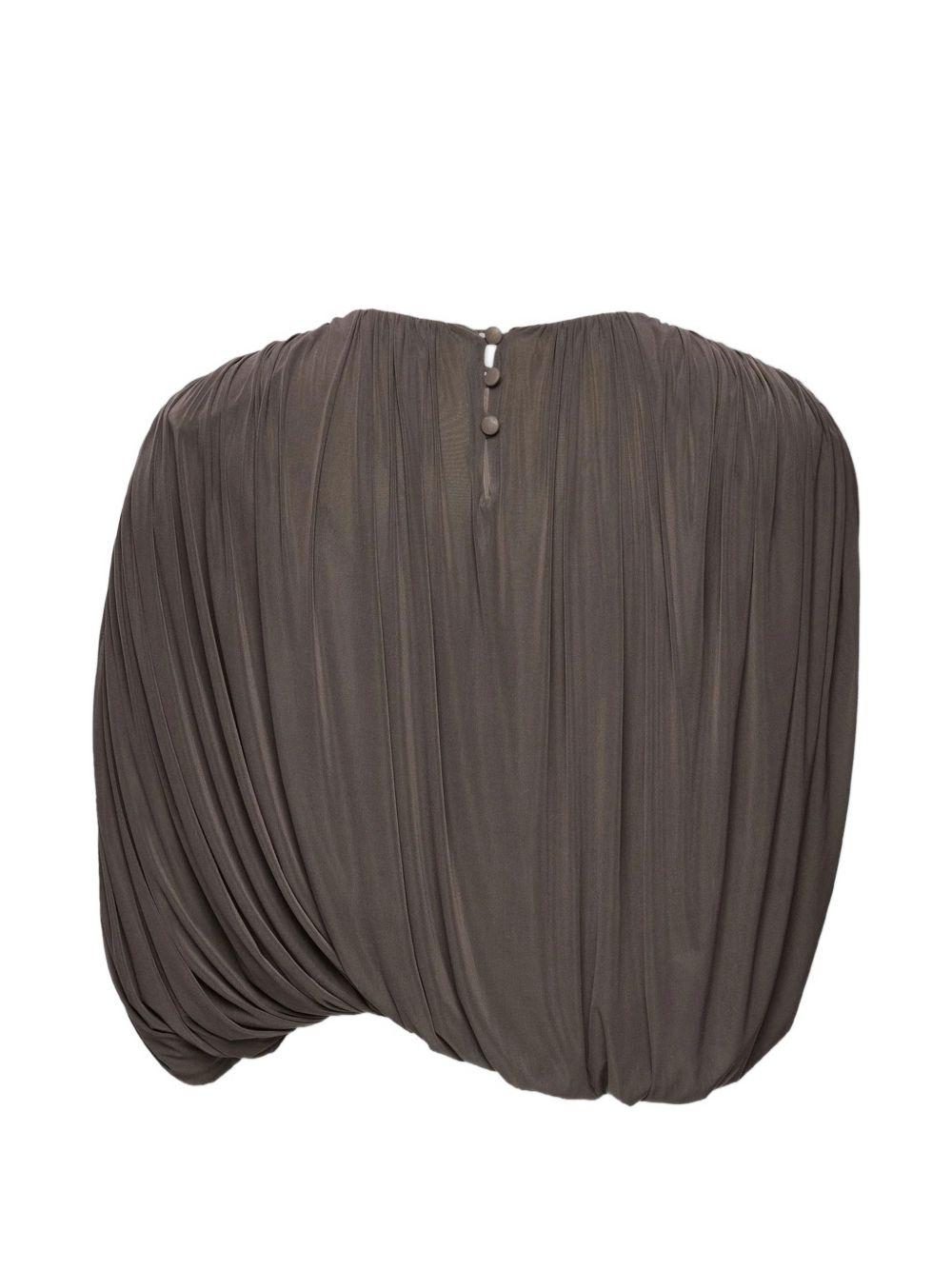 Top con ruches in marrone Magda butrym - donna 