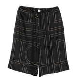 Pantaloncini con stampa monogramma in nero Toteme - donna 