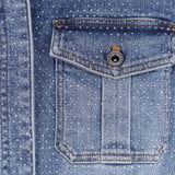 Tuta in denim con cristalli in blu Self-portrait - donna 