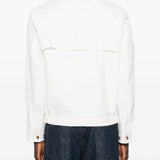 Giacca con zip antivento in bianco Brunello cucinelli - uomo 