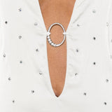 Mini abito con dettagli ad anello decorati da cristalli in bianco Oséree - donna 