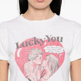 T-shirt Lucky You in bianco Re/done - donna 