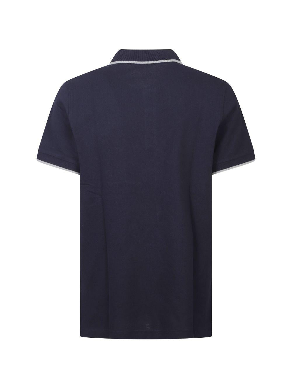 Polo aderente in blu Fay - uomo 