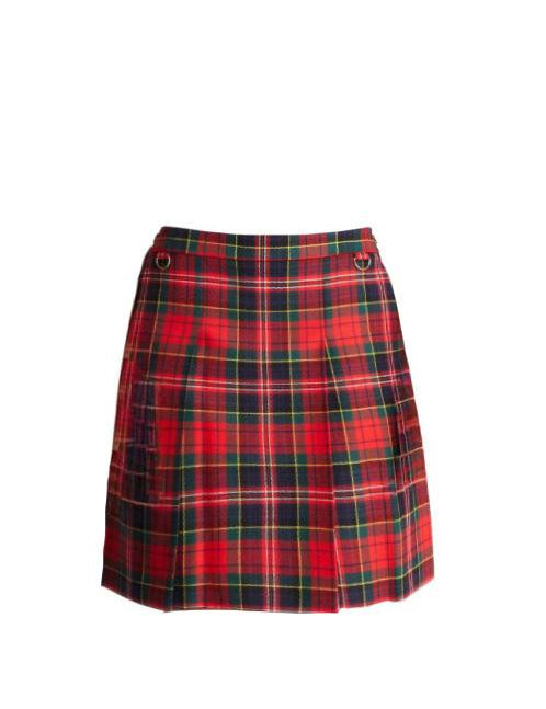 Gonna midi con  motivo tartan in rosso Undercover - donna 