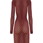 Abito mini in pizzo in bordeaux Wolford - donna 