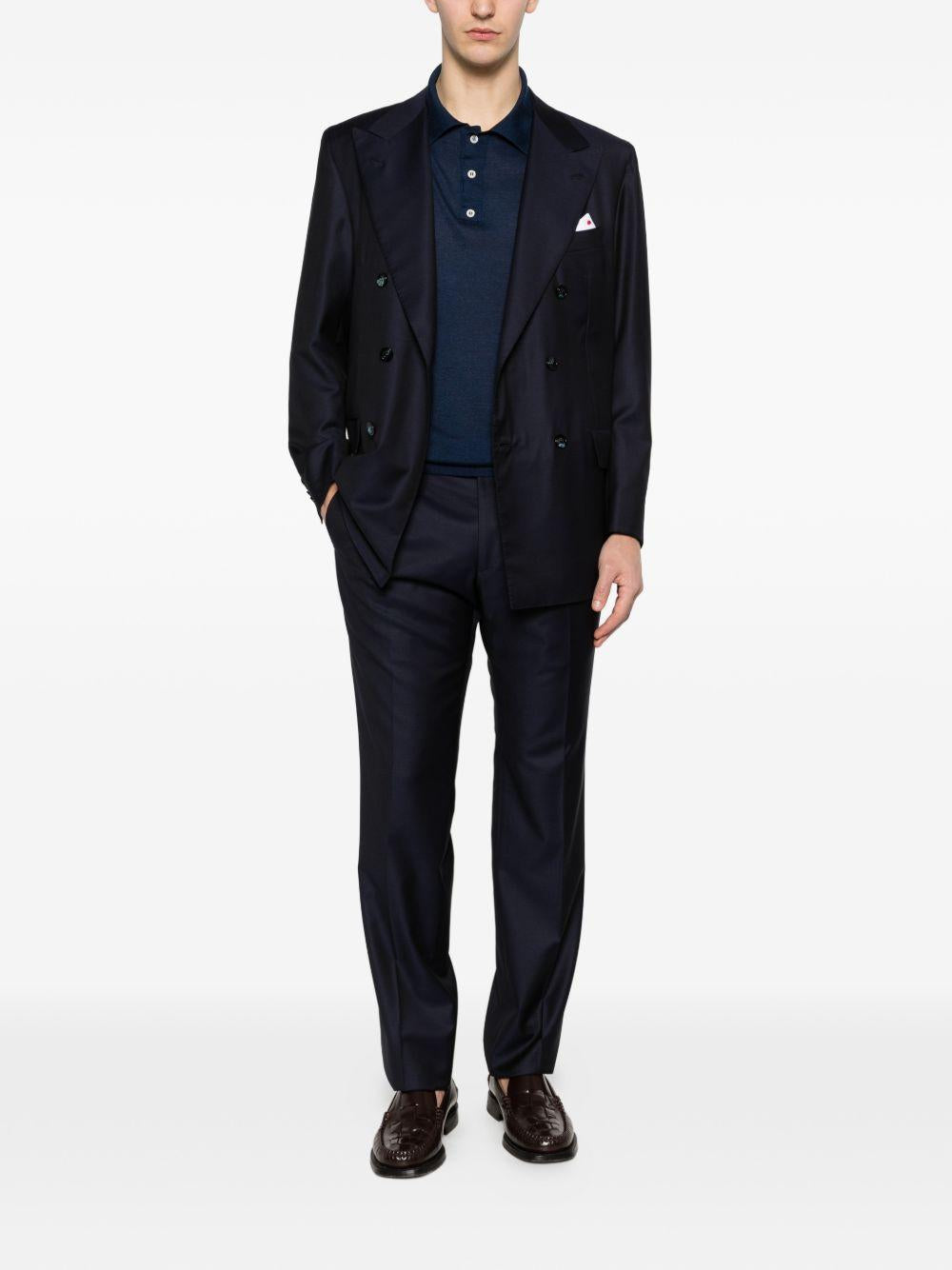 Completo doppiopetto in blu Kiton - uomo 