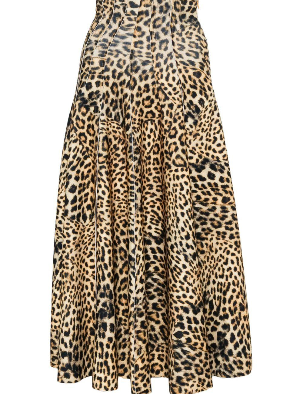 Gonna Grace in animalier marrone Norma Kamali - donna 