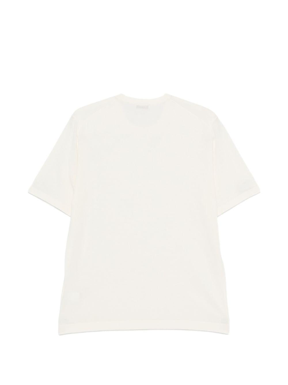 T-shirt girocollo in bianco Kangra - uomo 