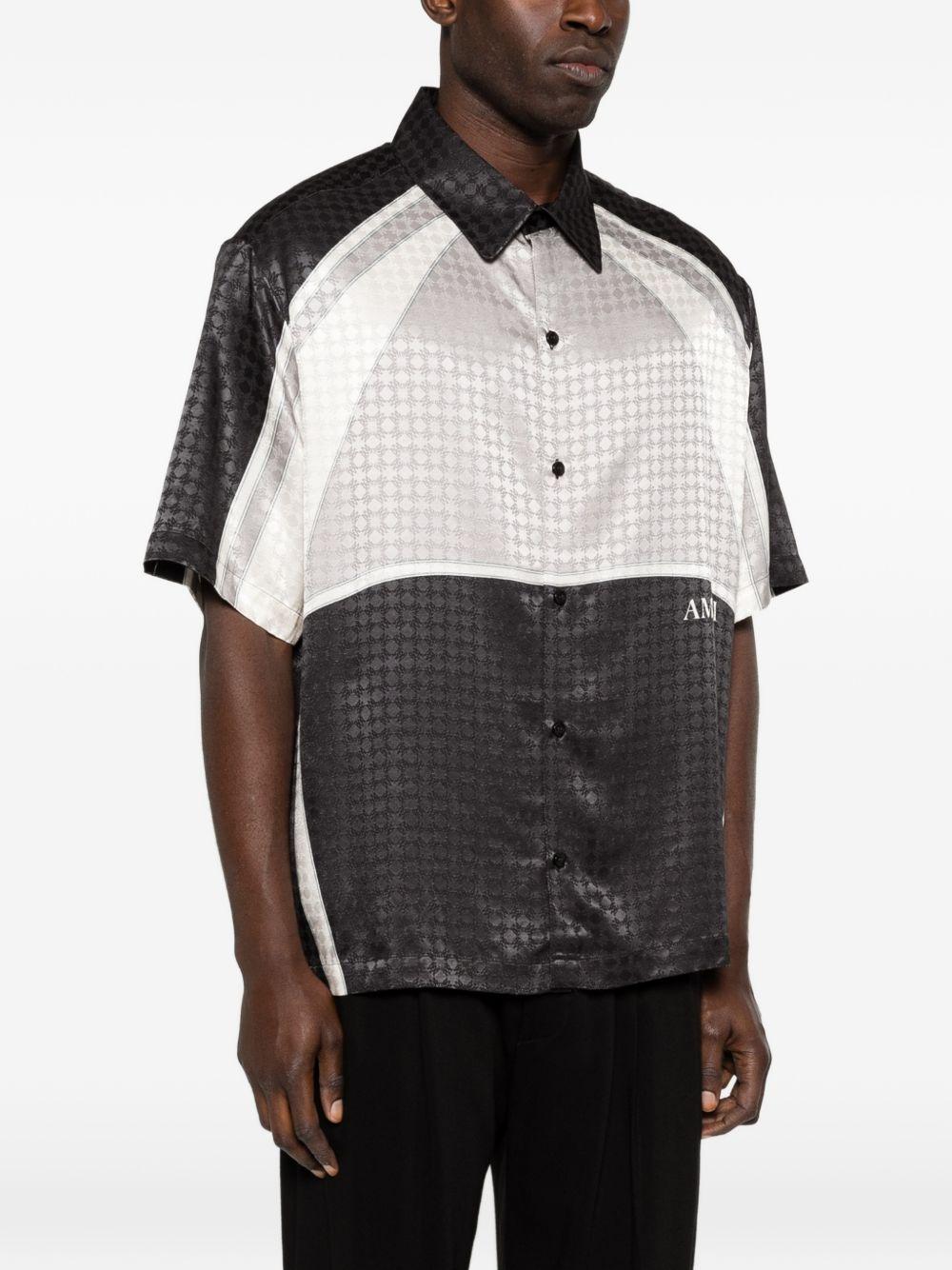 Camicia con inserto geometrico in bianco e nero AMIRI - uomo 