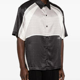 Camicia con inserto geometrico in bianco e nero AMIRI - uomo 