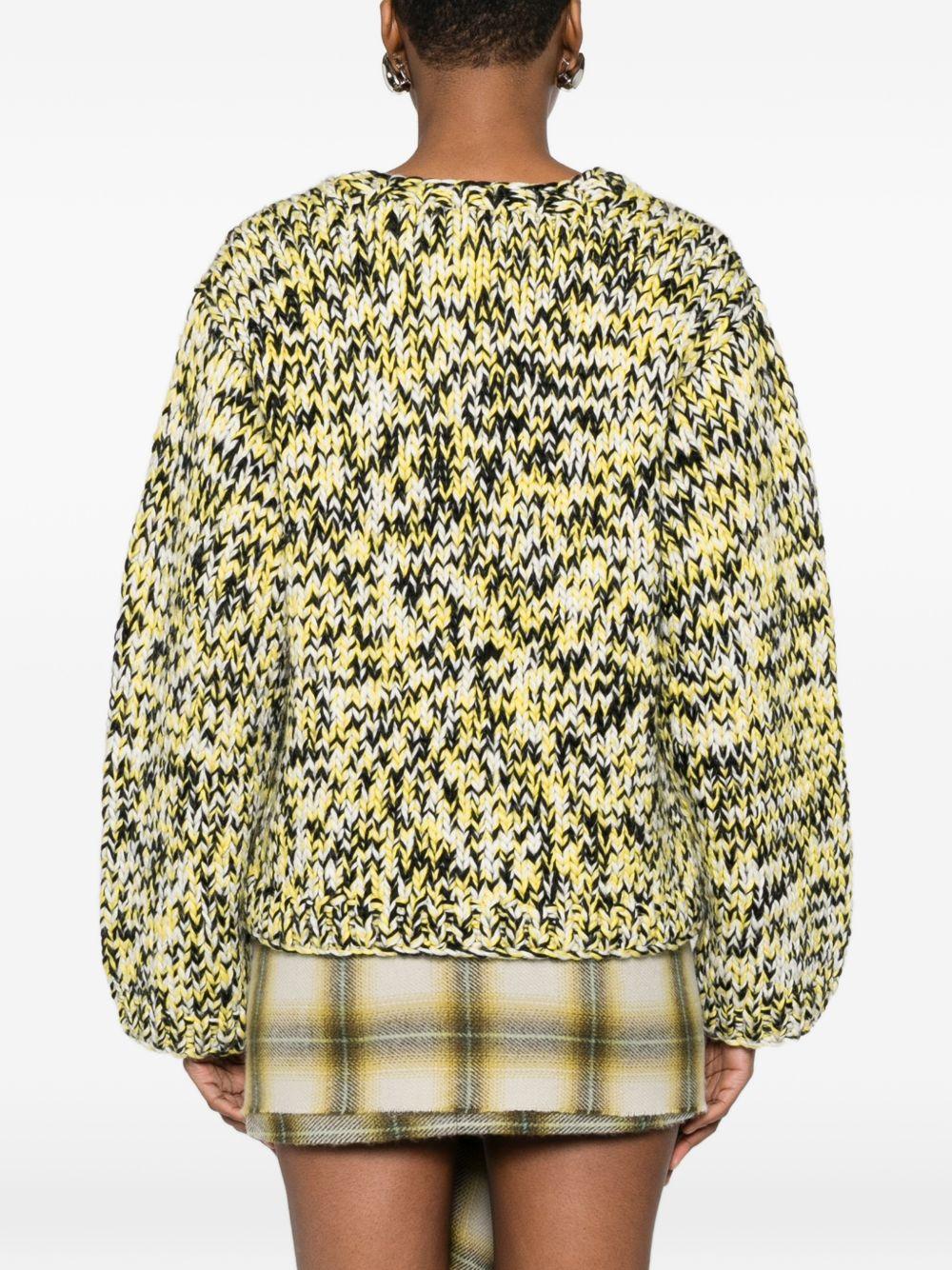 Maglione con stampa in giallo Ganni - donna 