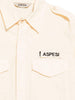 Camicia con patch logo e epaulette in avorio Aspesi - uomo