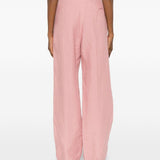 Pantaloni a gamba larga in lino in rosa Blazé milano - donna 