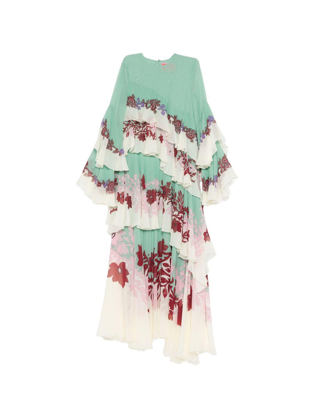 Abito a fiori con ruches multicolor La Double J - donna 
