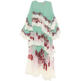 Abito a fiori con ruches multicolor La Double J - donna 