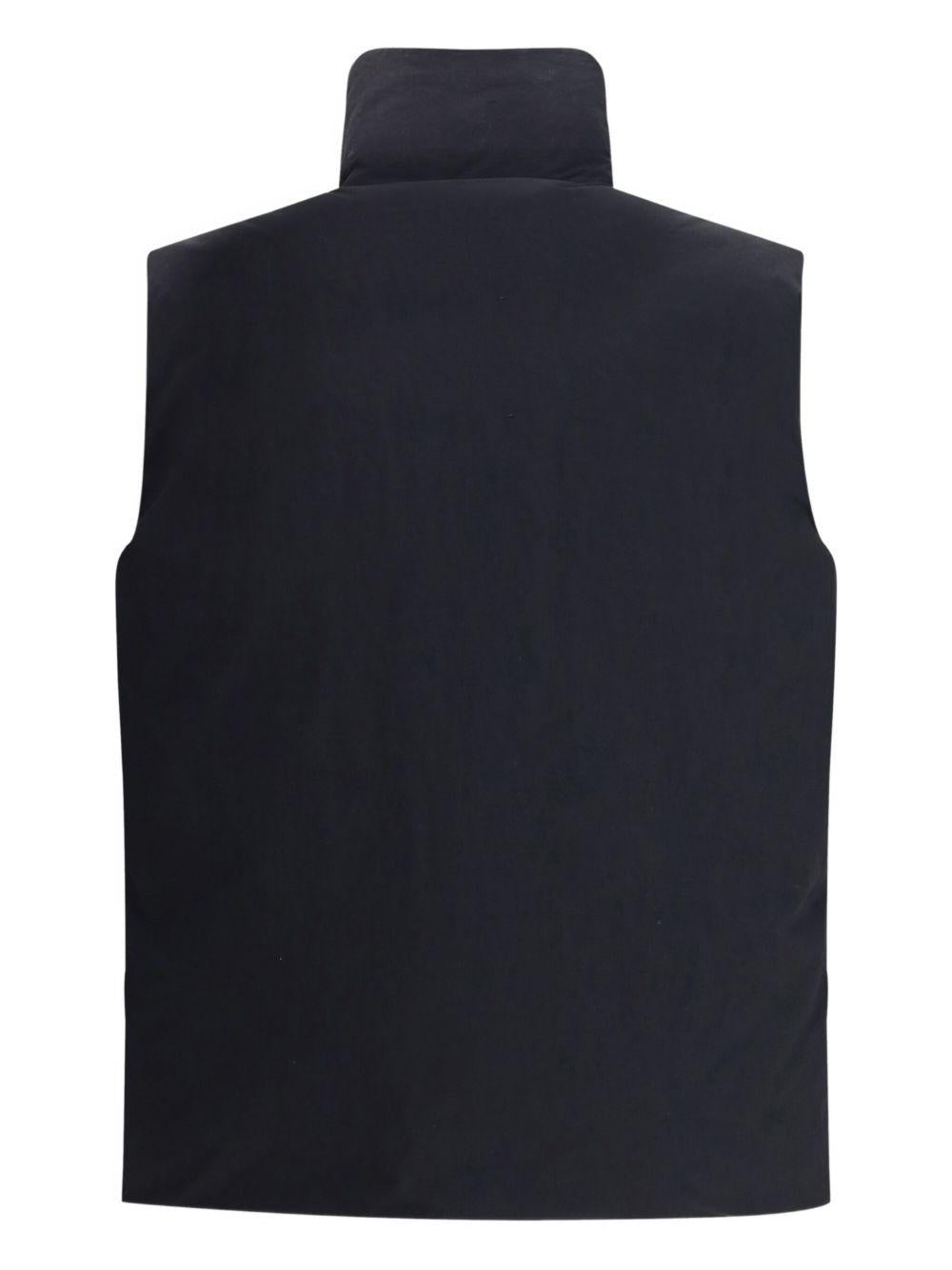 Gilet trapuntato con tasca con zip in nero Laminar - uomo 