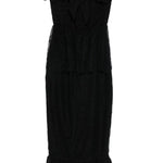 Abito con ruches in nero Alessandra Rich - donna 