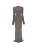 Abito lungo con cuciture in grigio Rick Owens - donna