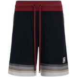 Shorts in maglia a righe in nero Amiri - uomo 