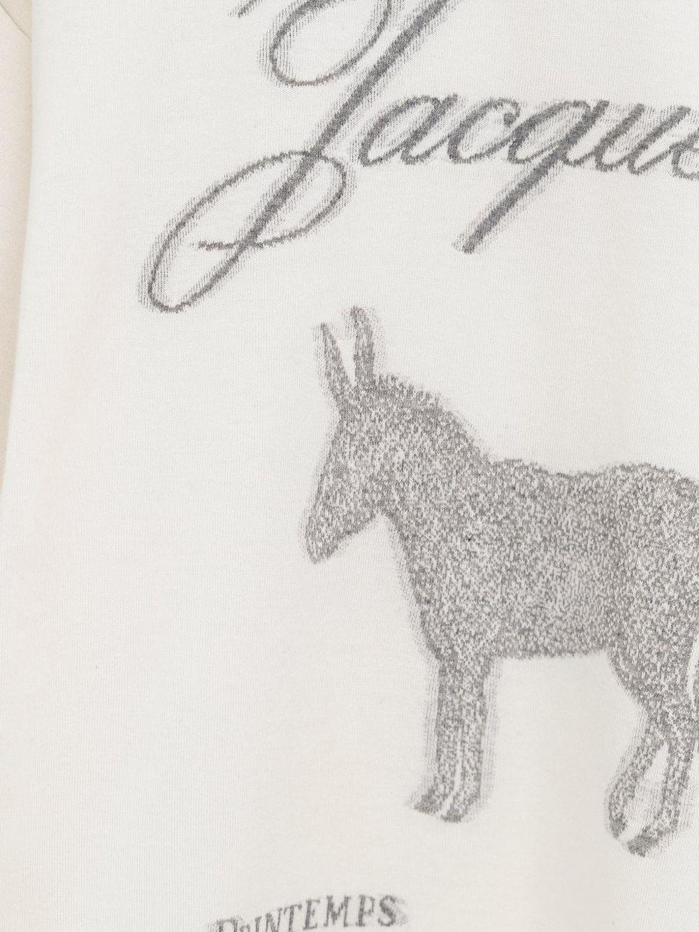 T-shirt le âne asino-jacquard in bianco Jacquemus - uomo 