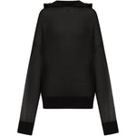 Maglione a maniche lunghe con cappuccio in nero Rick owens - donna 