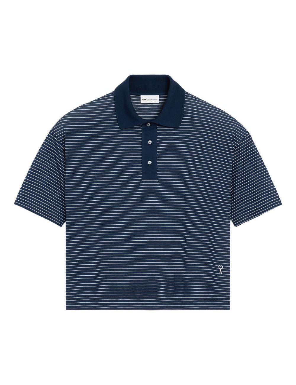 Polo Ami de Coeur in blu Ami paris - uomo 