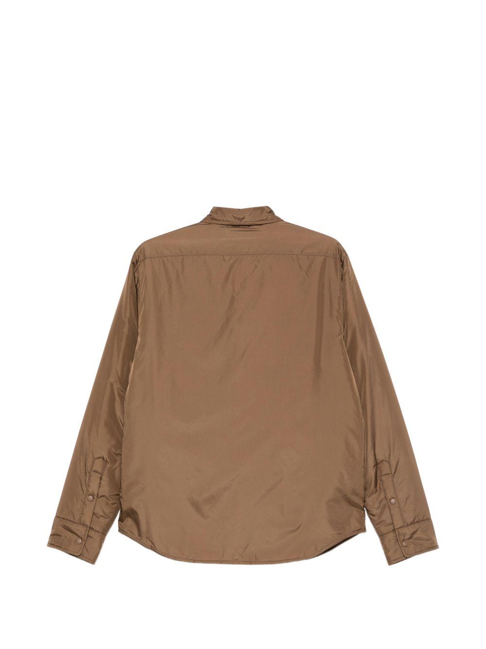 Camicia imbottita con chiusura a pressione in marrone Aspesi - uomo 