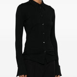Camicia a maniche lunghe in nero 