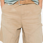Short con design a pannelli in beige Represent - uomo 