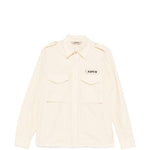 Camicia con patch logo e epaulette in avorio Aspesi - uomo 