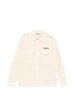 Camicia con patch logo e epaulette in avorio Aspesi - uomo