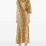 Abito lungo con stampa animalier Rabanne - donna 