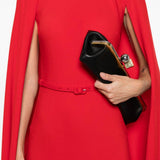 Abito lungo con mantella  in rosso Roland mouret - donna 