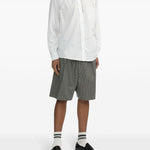 Camicia con dettaglio cut-out in bianco Random Identities - uomo 