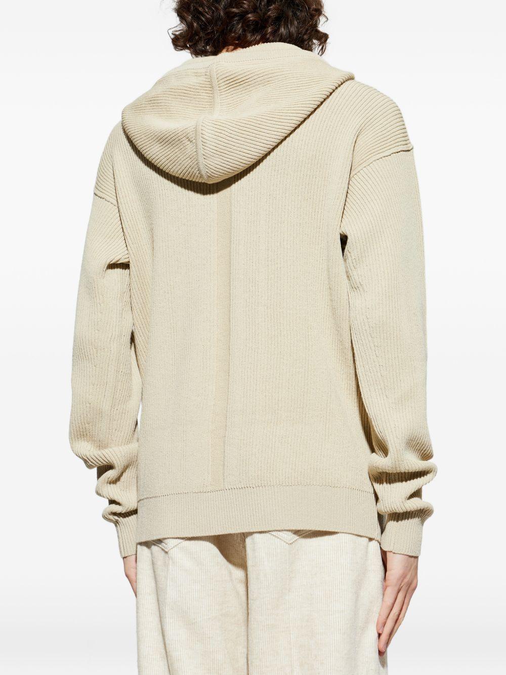 Felpa con zip in beige Rick owens - uomo 